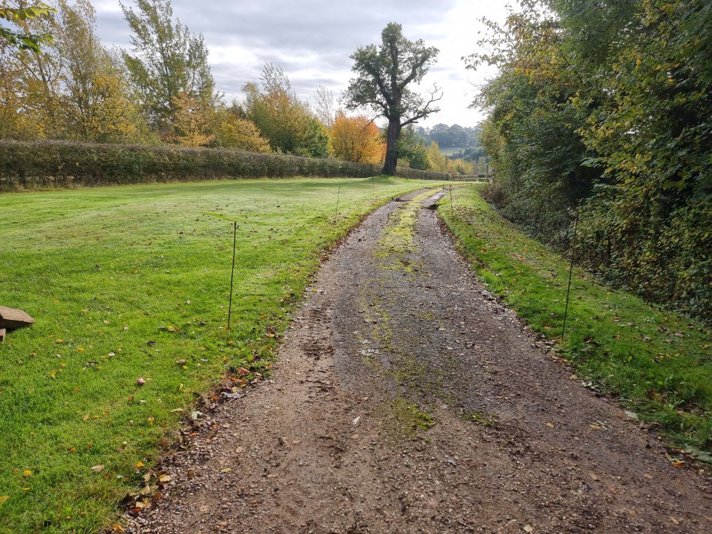 This is a large driveway which is just about to have a tar and chip driveway installed on by Hawkhurst Driveways